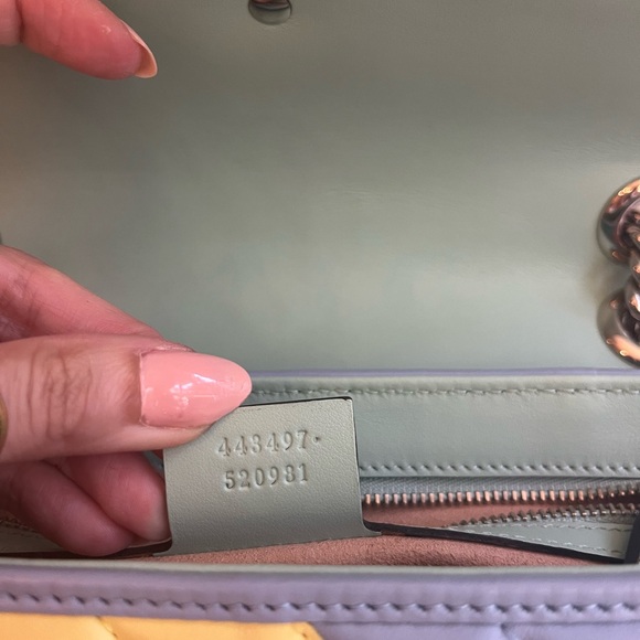 Gucci Multicolor Diagonal Marmont Matelassé Shoulder Bag - Picture 7 of 15